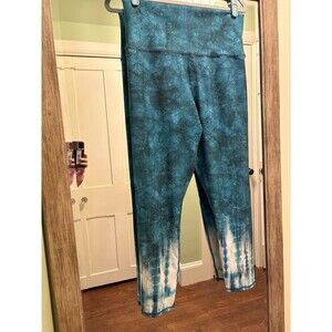 Evolution and creation size XL teal blue tie dye Leggings super soft brushed